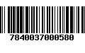 Código de Barras 7840037000580