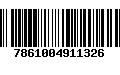 Código de Barras 7861004911326