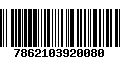 Código de Barras 7862103920080