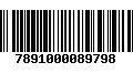 Código de Barras 7891000089798