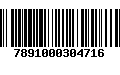 Código de Barras 7891000304716