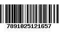 Código de Barras 7891025121657