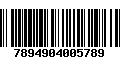 Código de Barras 7894904005789