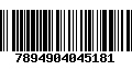 Código de Barras 7894904045181