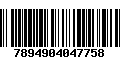 Código de Barras 7894904047758