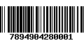 Código de Barras 7894904280001