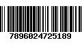 Código de Barras 7896024725189