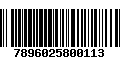 Código de Barras 7896025800113