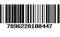 Código de Barras 7896228100447