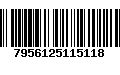 Código de Barras 7956125115118