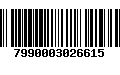 Código de Barras 7990003026615