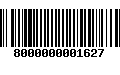 Código de Barras 8000000001627