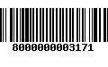 Código de Barras 8000000003171