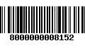 Código de Barras 8000000008152