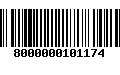 Código de Barras 8000000101174