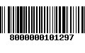 Código de Barras 8000000101297