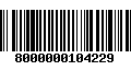 Código de Barras 8000000104229