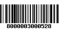 Código de Barras 8000003000528