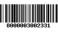 Código de Barras 8000003002331