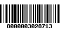 Código de Barras 8000003028713