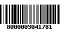 Código de Barras 8000003041781