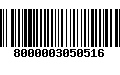 Código de Barras 8000003050516