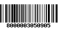 Código de Barras 8000003050905