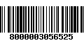 Código de Barras 8000003056525