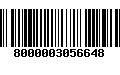 Código de Barras 8000003056648