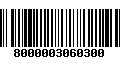 Código de Barras 8000003060300