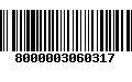 Código de Barras 8000003060317