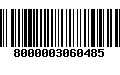 Código de Barras 8000003060485