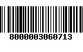 Código de Barras 8000003060713