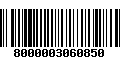 Código de Barras 8000003060850