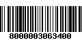 Código de Barras 8000003063400