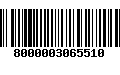 Código de Barras 8000003065510