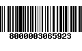 Código de Barras 8000003065923