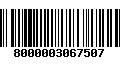 Código de Barras 8000003067507