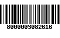 Código de Barras 8000003082616