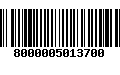 Código de Barras 8000005013700