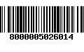 Código de Barras 8000005026014