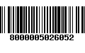 Código de Barras 8000005026052