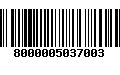 Código de Barras 8000005037003