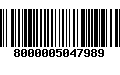 Código de Barras 8000005047989