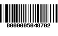 Código de Barras 8000005048702