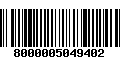 Código de Barras 8000005049402