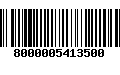 Código de Barras 8000005413500