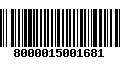 Código de Barras 8000015001681