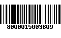 Código de Barras 8000015003609