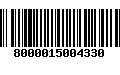 Código de Barras 8000015004330